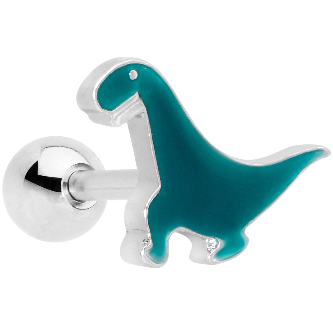 16G 1/4 Darling Green Dinosaur Cartilage Tragus Earring