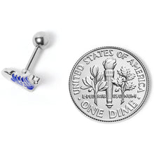 16G 1/4 Blue High Top Sneaker Cartilage Tragus Earring