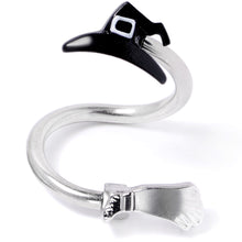 Hat and Broom Im a Witch Kit Halloween Spiral Twister Belly Ring