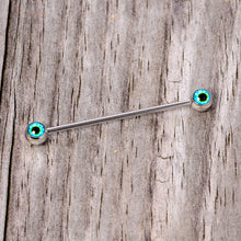 14G Haunting Human Eyeball Halloween Industrial Barbell 38mm