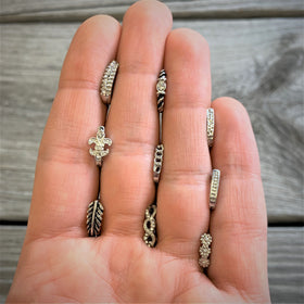 20G 5/16 Clear Gem Braid Faux Hoop L Shaped Nose Ring