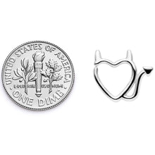 16G 1/4 Little Devil Halloween Heart Closure Ring