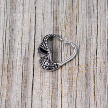 16G 3/8 Skull Halloween Right Heart Closure Ring