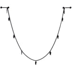 14G 5/8 Black Gem Black Autumn Leaves Dangle Nipple Chain