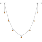 14G 5/8 Orange Pumpkin Patch Halloween Dangle Nipple Chain
