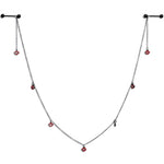 14G 5/8 Red Black Monster Fang Halloween Dangle Nipple Chain