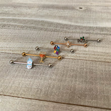 14G Snowman Winter Holiday Industrial Barbell 38mm