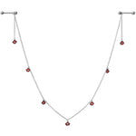 14G 5/8 Red Monster Fang Halloween Dangle Nipple Chain