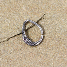 16G 3/8 Man in the Crescent Moon Teardrop Right Ear Closure Ring