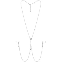 14G 5/8 Clear Gem Moon Heart Star Nipple Chain Necklace