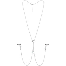14G 5/8 Pink Gem Moon Heart Star Nipple Chain Necklace
