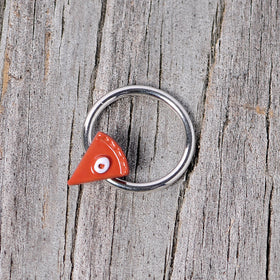 16G 3/8 Brown Pumpkin Pie Thanksgiving Holiday BCR Captive Ring