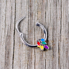 16G 3/8 Christmas Lights Holiday Septum Clicker