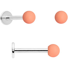16G 5/16 Pink Peach Matte Labret Monroe Tragus Set of 4