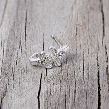 20G 3/8 Clear Gem Fleur De Lis Faux Hoop Nose Bone