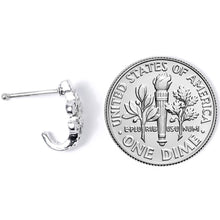 20G 3/8 Clear Gem Fleur De Lis Faux Hoop Nose Bone