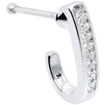 20G 3/8 Steel Dainty Dots Faux Hoop Nose Bone