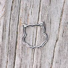 16G 3/8 Steel Barn Owl Halloween Cartilage Closure Ring
