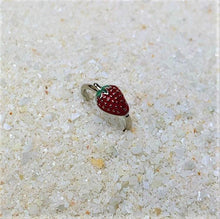 18G 3/8 Red Green Strawberry Nose Hoop
