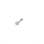 Solid 14K White Gold GENUINE DIAMOND Nose Bone