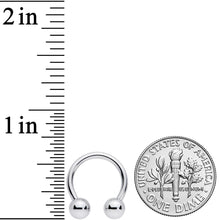 14G 7/16 Classic Steel Horseshoe Circular Barbell