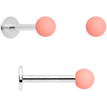 16G 5/16 Peach Brown White Matte Labret Monroe Tragus Set of 4