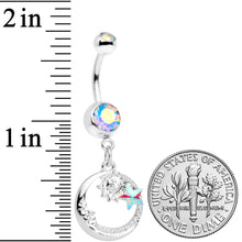 Aurora Gem Sun Moon Star Dangle Belly Ring