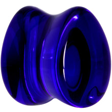 Solid Blue Glass Teardrop Plug Set