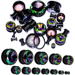 Vitrail CZ Gem Black Screw Fit Plug Set