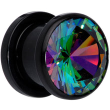 Vitrail CZ Gem Black Screw Fit Plug Set