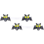 14G 9/16 Clear Bioplast Vampire Bat Barbell Nipple Ring Set