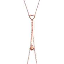 14G 5/8 Aurora Gem Rose Gold Hue Star Sun Nipple Chain Necklace