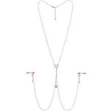 14G 5/8 Aurora Gem Rose Gold Hue Star Sun Nipple Chain Necklace