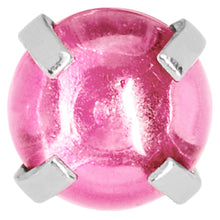 16G 1/4 Pink CZ Gem Smooth Hemisphere Cartilage Tragus Earring
