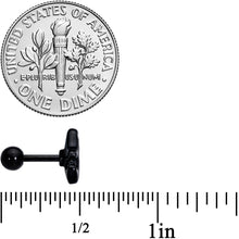 16G 1/4 Black Howling Ghost Halloween Cartilage Tragus Earring