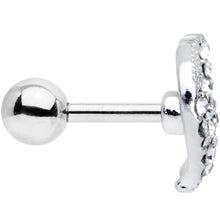 16G 1/4 Clear Gem Silhouette Unicorn Cartilage Tragus Earring