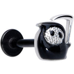 16G 5/16 Black Grim Reaper Halloween Labret Monroe Tragus