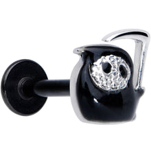 16G 5/16 Black Grim Reaper Halloween Labret Monroe Tragus