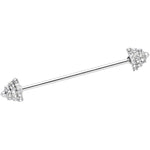 14G Clear Gem Weightlifting Barbell Industrial Barbell 38mm