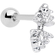 16G 1/4 Clear Gem Weightlifting Barbell Cartilage Tragus Earring