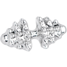 16G 1/4 Clear Gem Weightlifting Barbell Cartilage Tragus Earring