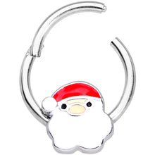 16G 3/8 Santa Claus Christmas Hinged Segment Ring