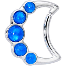16G 3/8 Blue Moon Right Ear Closure Ring