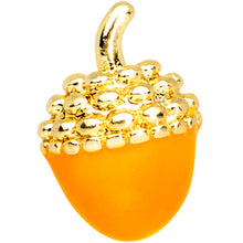 16G 5/16 Gold Tone Orange Acorn Labret Monroe Tragus