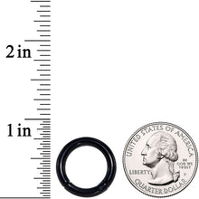 8G 9/16 Black PVD Steel Hinged Segment Ring