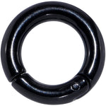 6G 1/2 Black PVD Steel Hinged Segment Ring