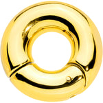 00G 1/2 Gold Tone PVD Steel Hinged Segment Ring