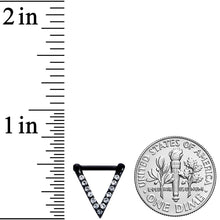 16G 5/16 Clear CZ Gem Black Sleek Triangle Septum Clicker