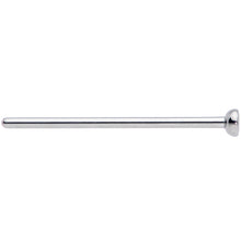 18G 3/4 Clear CZ Gem Grade 23 Titanium Fishtail Nose Ring 3mm