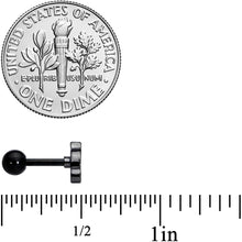 16G 1/4 Black Mouse Cartilage Tragus Earring